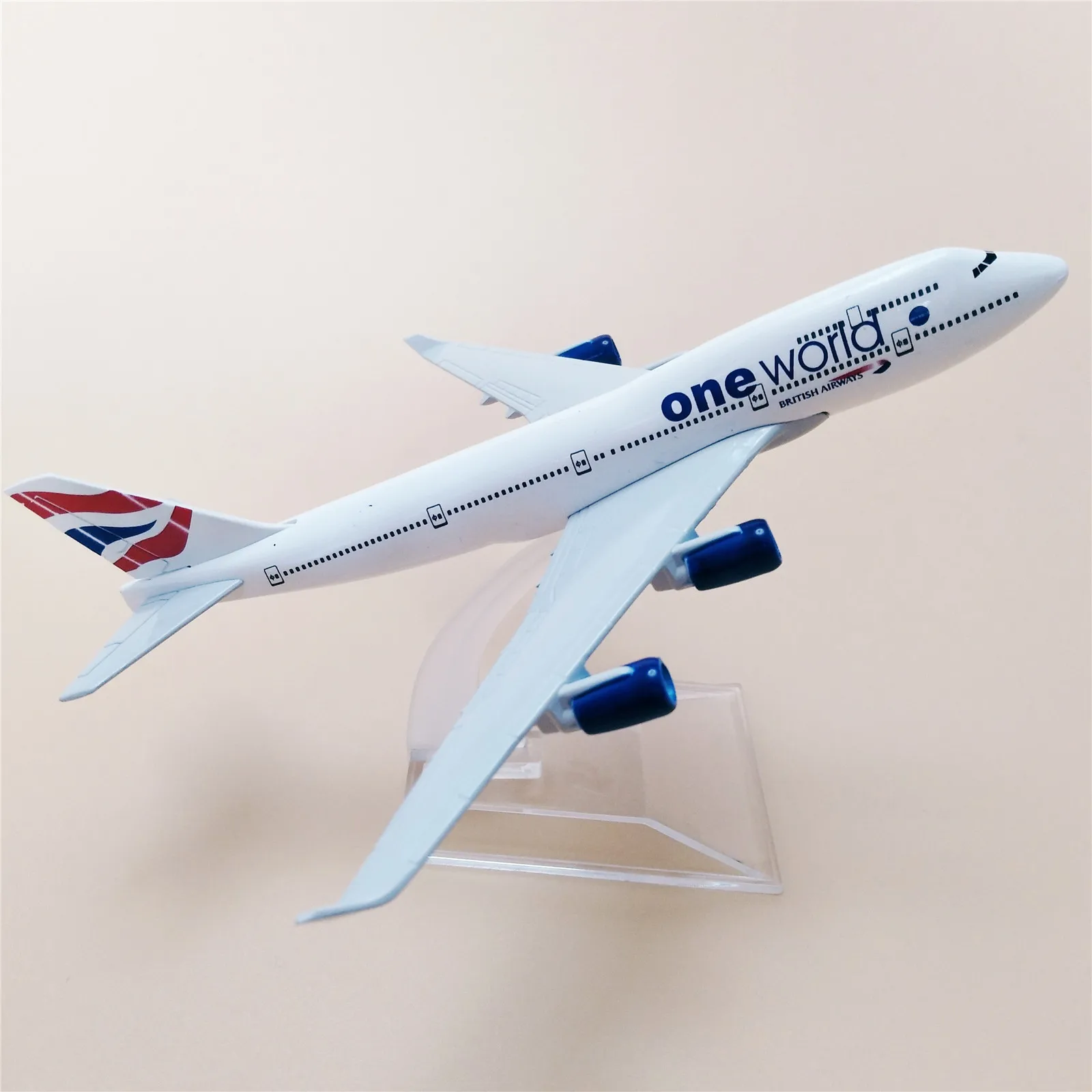 Модель самолета из металлического сплава 16 см авиакомпании ONE WORLD Airlines модель