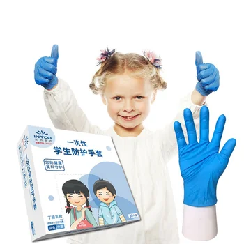 

Fast Delivery 20Pcs Children Disposable Nitrile Gloves for Food Kids Latex Disposable Saft Protective Gloves Nitrile XS S Box