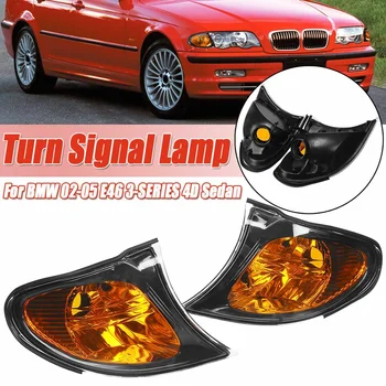 

Pair Amber/Clear Turn Signal Side Marker Light Lamp ForBMW E46 3-SERIES 4D Sedan 2002 2003 2004 2005 Car Light Assembly