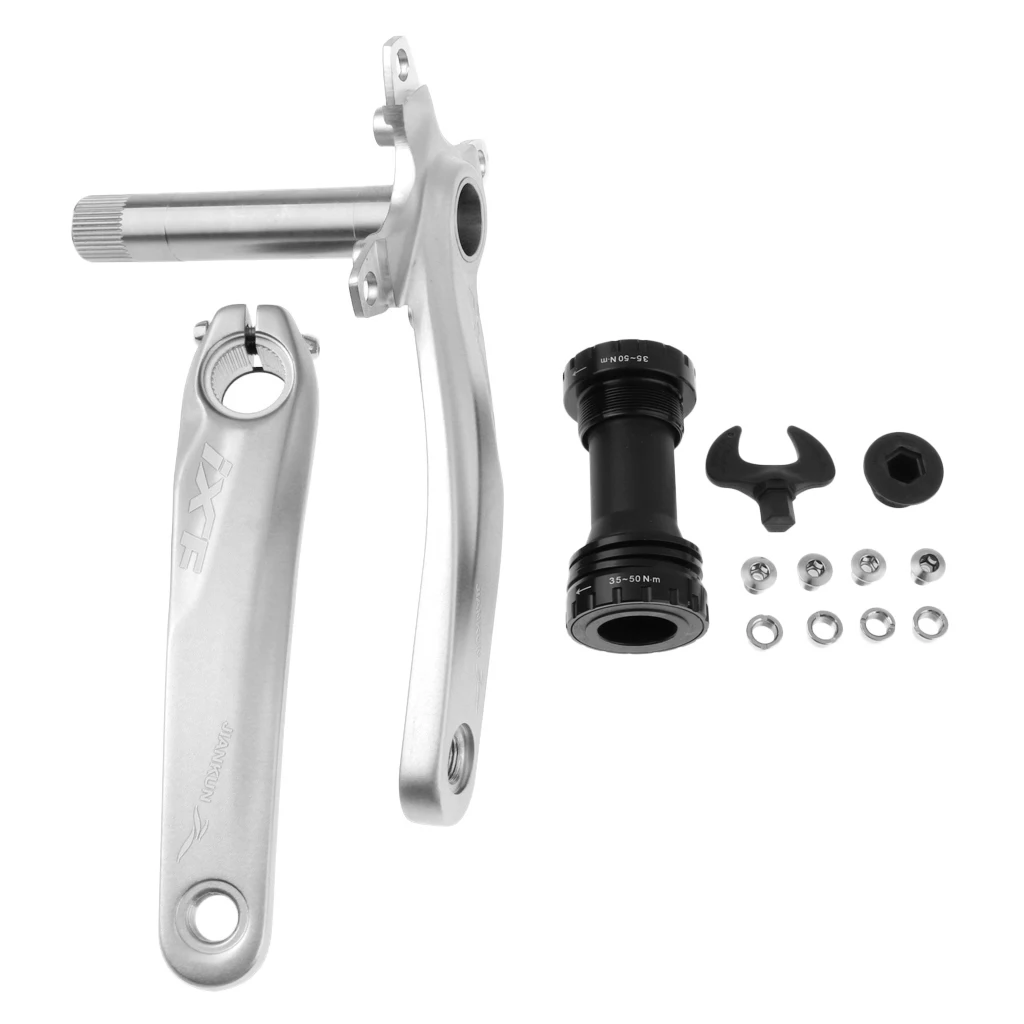 Mountain Bike Crank Arm Set with Bottom Bracket and Chainring Bolts