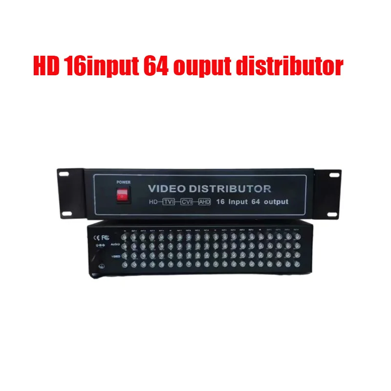 BNC HD видеодистрибьютор 16 В 64 Out композитный усилитель 16CH до 64CH разделитель для CCTV