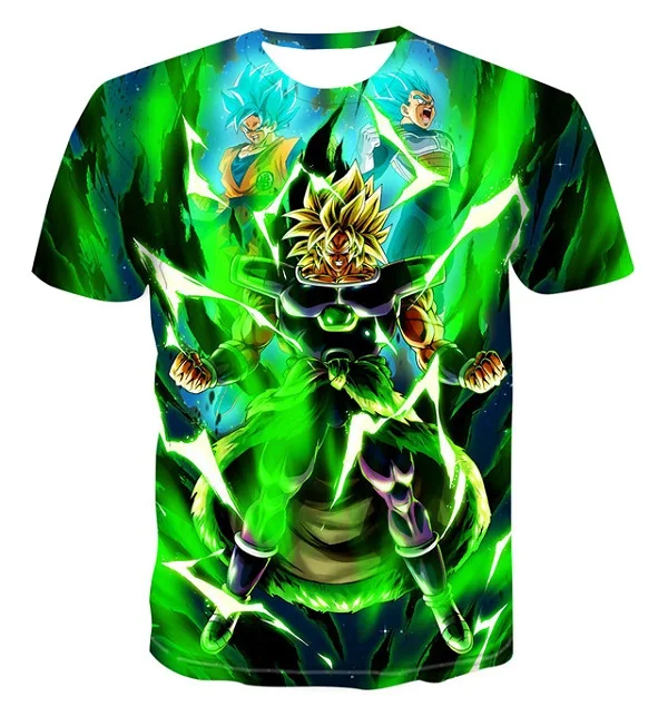 Новинка, футболки Dragon Ball Z, мужские летние футболки с 3D принтом, Супер Саян Гоку, черные Zamasu, Вегета, драконий жемчуг, Повседневная футболка, топы, футболки - Цвет: 30