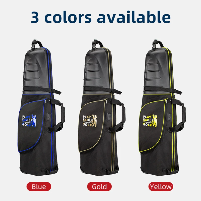 PLAYEAGLE Hard Shell Top Golf Aviation Bag Protable Folding Golf Travel Bag With Wheels For Golf Gifts