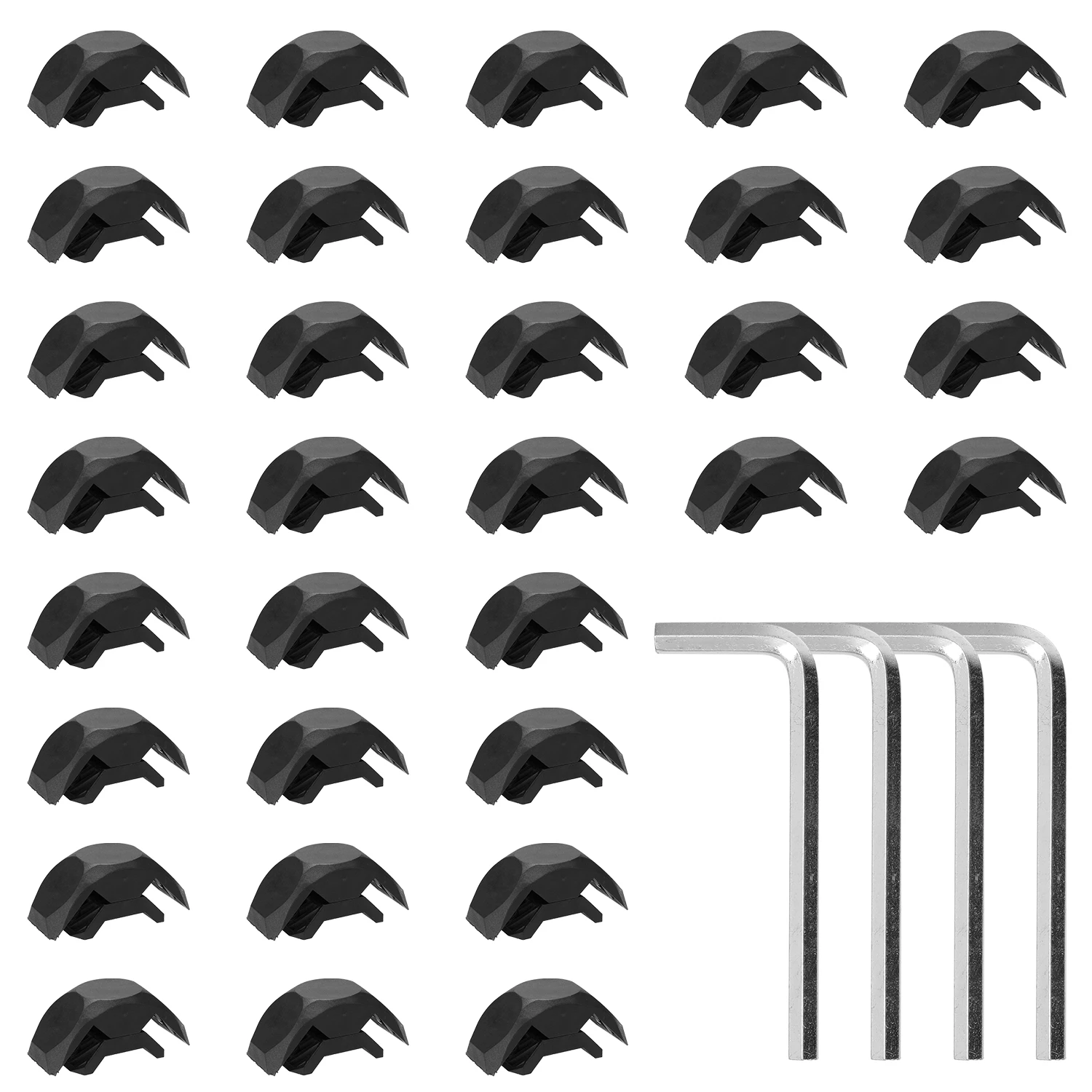 

32PCS Reusable Wood Clamp Panel Connectors Right Angle Clip Set For Creative DIY Furniture Closet Table Storage Shelf