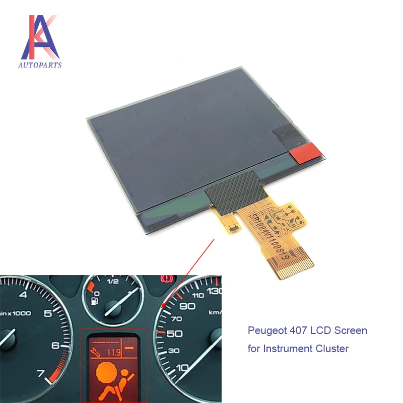 

For Peugeot 407 407SW HDI Couple Instrument Cluster LCD Screen Display Replacement Dashboard Display Pixel Repair