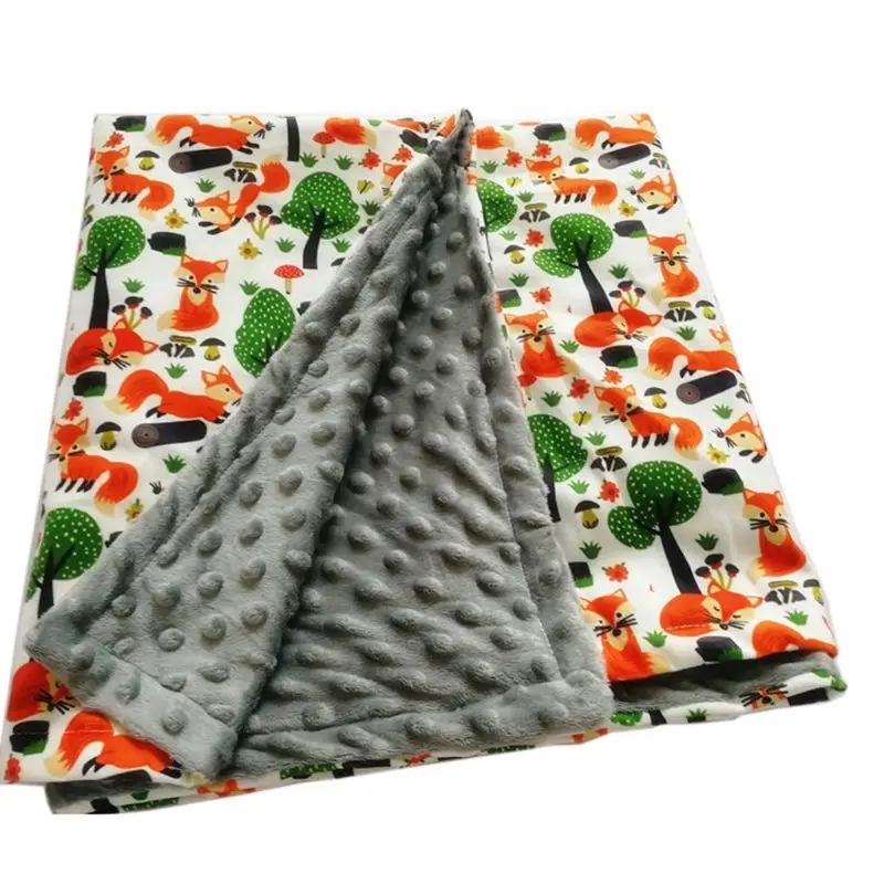 

2019 Beautiful Ultra-Soft Baby Sherpa Mini Bobble 2 Layer Blanket Perfect as a Baby Shower Gift (75 x 120cm)