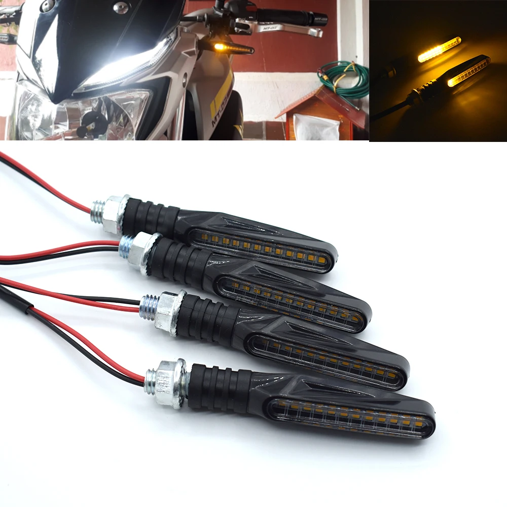 

Universal Motorcycle LED Flexible Turn Signal Indicator Amber Light For Triumph Daytona 675 SPEED TRIPLE Street Triple 675/R