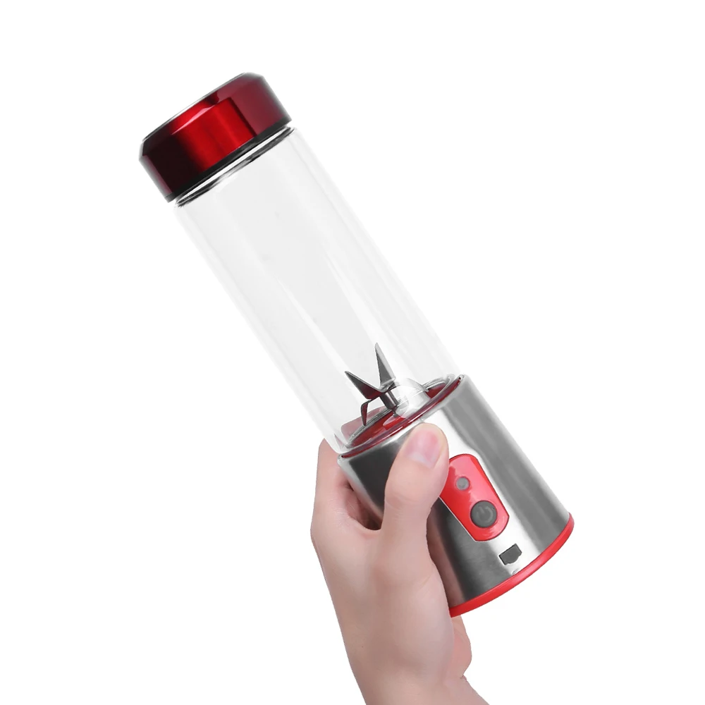  350ml Portable Juicer Blender Chargeable Electric Juice Cup Multifunctional Glass Mini Juice Maker  - 4000056094372