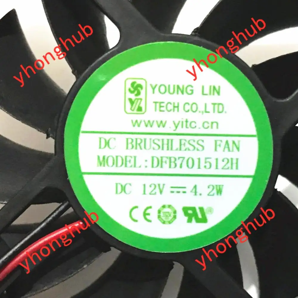Young Lin DFB701512H DC 12 В 4 2 Вт 70x70x15 мм|Кулеры/вентиляторы/системы охлаждения| |