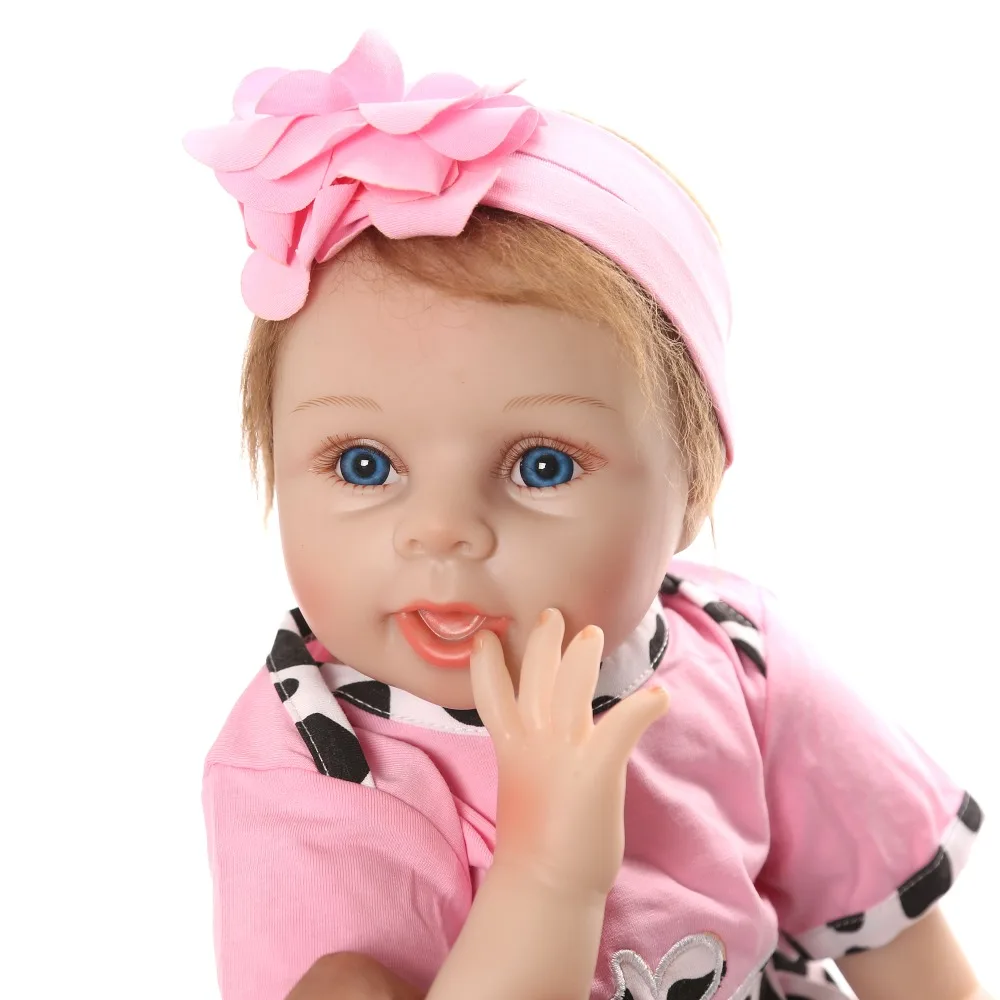 Виниловые куклы Reborn Baby 55 см/22 дюйма тканевые Мягкие силиконовые реалистичные