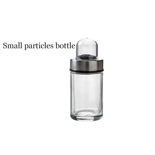 Kitchen Spice Bottle Seasoning Box Kitchen Oil Storage Bottle Jars Transparent Glass BBQ Honey Salt Pepper Cumin Powder Box Set - Цвет: E