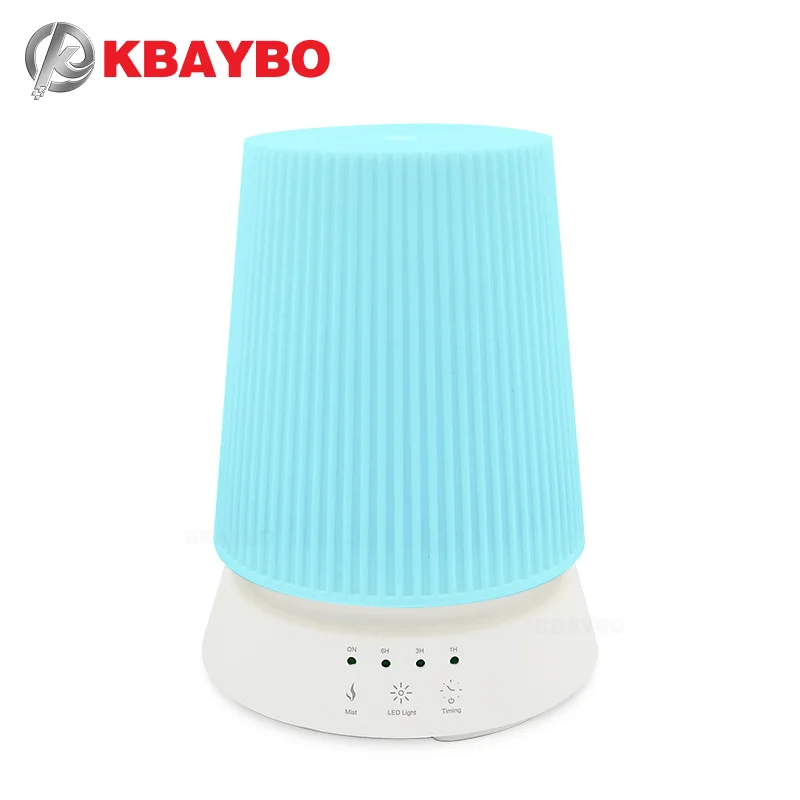 KBAYBO 350mlSilent увлажнитель воздуха Электрический ароматерапия эфирное масло диффузионный очиститель с 7 цветами светодиодный светильник для дома и офиса