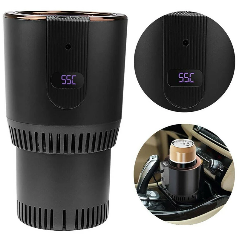  2-In-1 Smart Car Cup Warmer and Cooler 12V3A Electric Coffee Warmer Beverage Cooling & Heating Mug 
