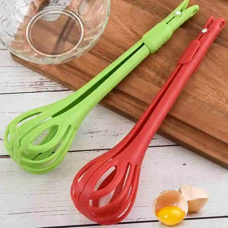 Two-in-one Spaghetti Noodle Clip Egg Beater Egg Clip Salad Mixer Anti-scalding Food Clip Noodle Tongs Pasta Spaghetti Tongs Tool