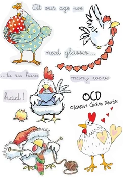 

Animal chicken Transparent Silicone Rubber Stamp and metal die Sheet Cling Scrapbooking DIY Cute Pattern Photo Album Stamp