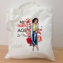 Модная Брезентовая женская сумка принцессы, повседневная, эко, многоразовая, Vogue, принцесса, сумка на плечо, большая вместительность, тоут-сумки, сумка для покупок