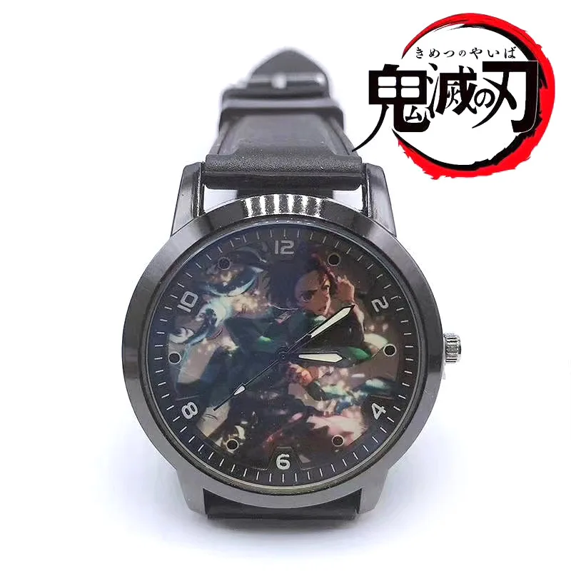 NEW Anime Demon Slayer Kimetsu no Yaiba Kamado Nezuko pattern Pocket Watch Model toys time Wrist watch Gift