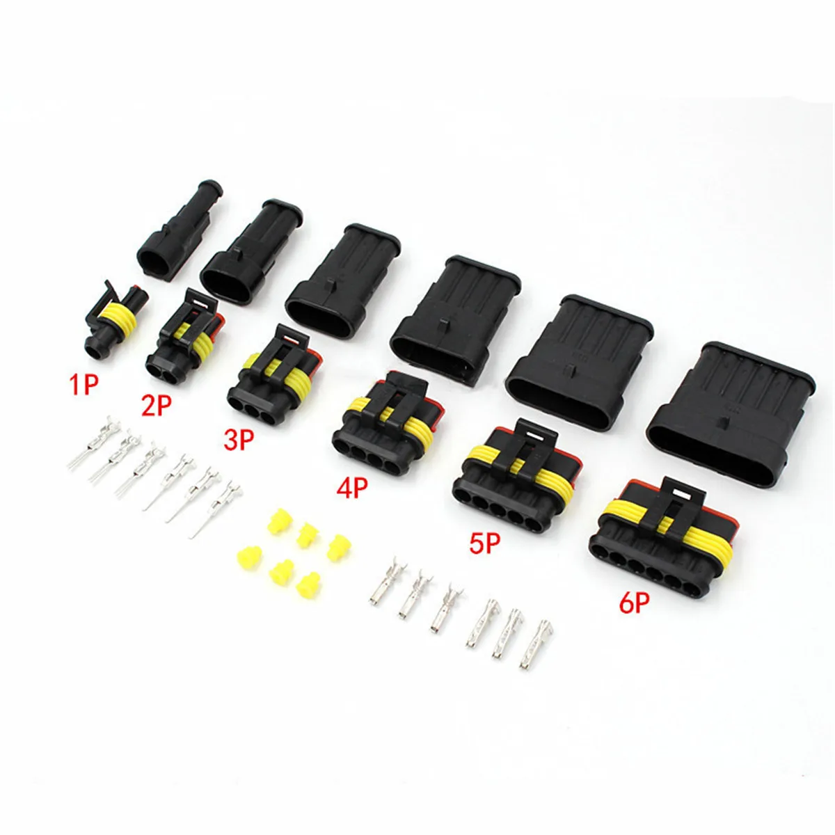 1/2/3/4/5/6 Pin Way 12V электрический проводной разъем водонепроницаемый кабель для