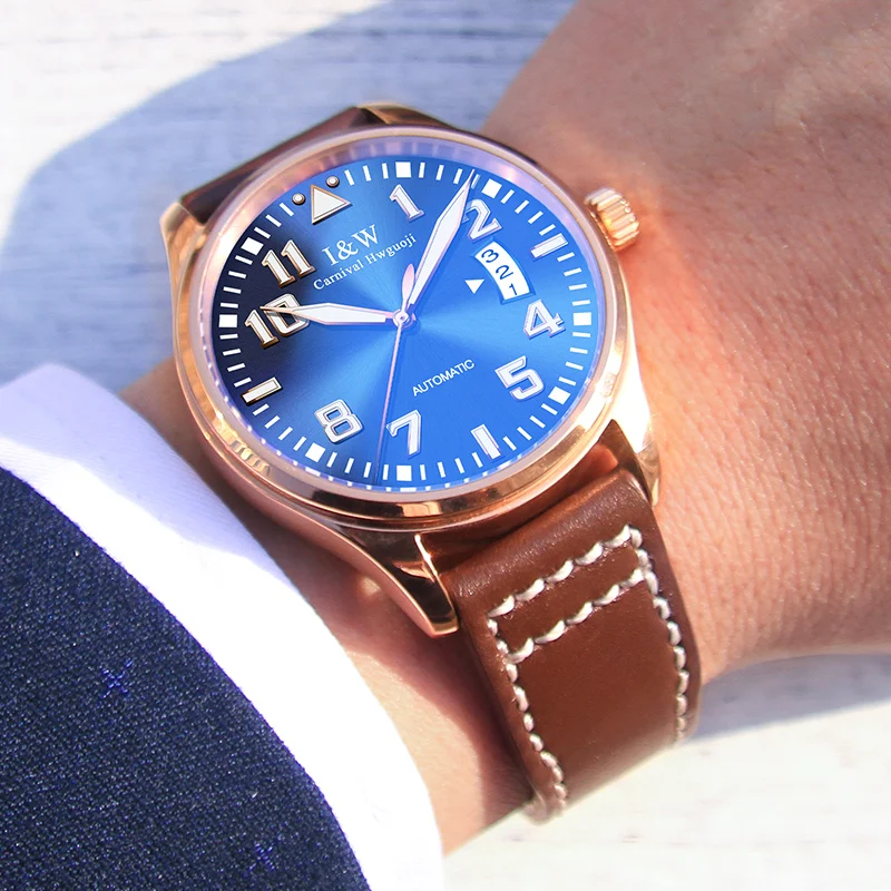direkt Verkauf heisser Verkauf Echtem Karneval Automatische Mechanische Uhr Mode мужские повседневные часы