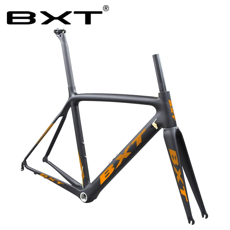 

Free Shipping Carbon Road Bike Frame V Brake Road Bicycle Frame BSA Racing Bike Frame Carbon Rear Hook 130x9mm Front 100x9mm