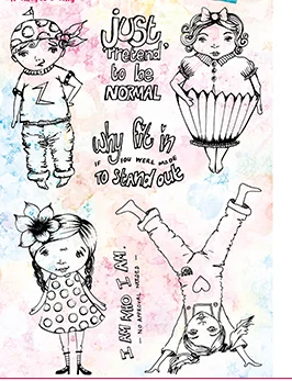 

girl Clear Silicone Stamp / seal for DIY Scrapbooking / Album Decorative Clear Stamp Sheets A263