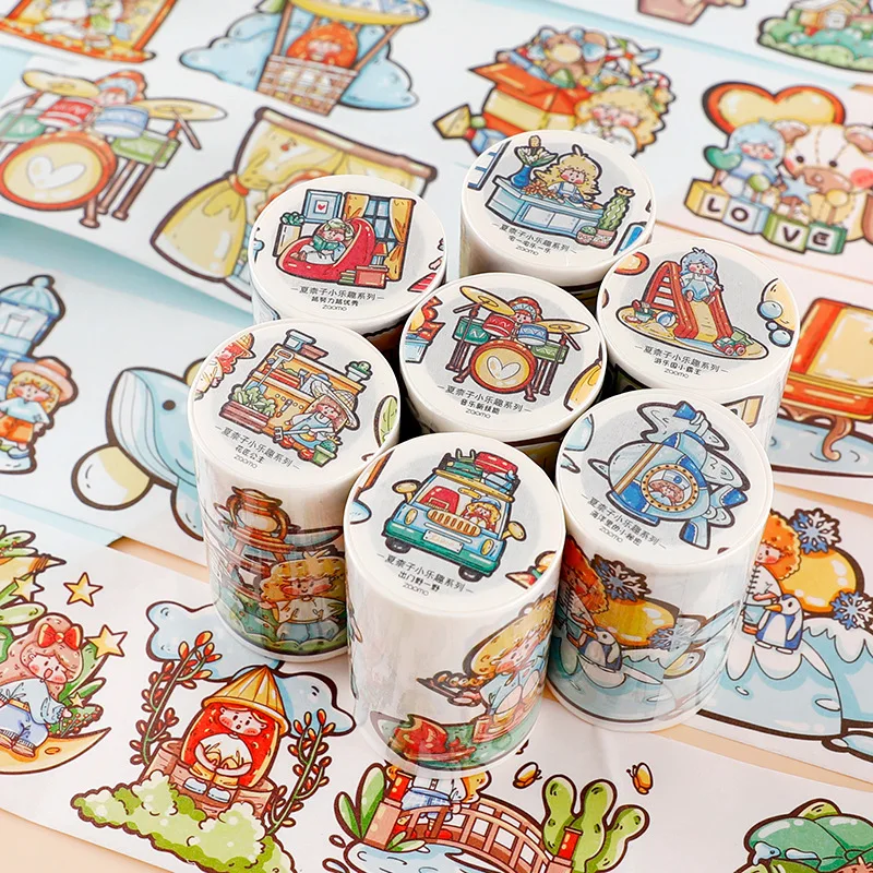 

"Summer Fun" 1 Roll 3m Masking Tape Washi Tape Kawaii Scrapbooking Tapes Craft Decor Gift Wrap Paper Tapes