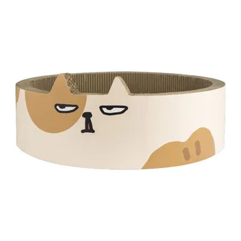 

Cat scratching board cute round bowl shaped cat claw board corrugated cat claw sharpener toy
