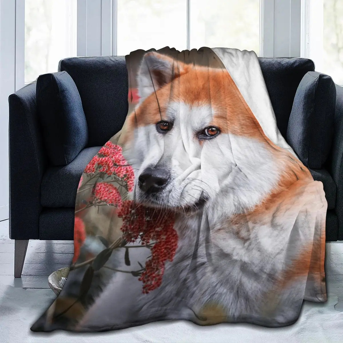 

Модное одеяло с 3D рисунком животных Akita Dog, покрывало, одеяло, постельное белье в стиле ретро, квадратное мягкое одеяло для пикника