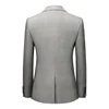 Plyesxale Gray Plaid Suits For Men High Quality Three Piece Mens Wedding Suits Prom Party Dress Dinner Christmas Suit Male Q1117 ► Photo 3/6
