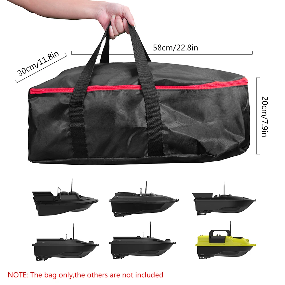 2PCS/1PC Carry Bag for Bait Boat Waterproof Fishing Boat Storage Bag Large  Capacity Double zippers Fishing Bag HandBag