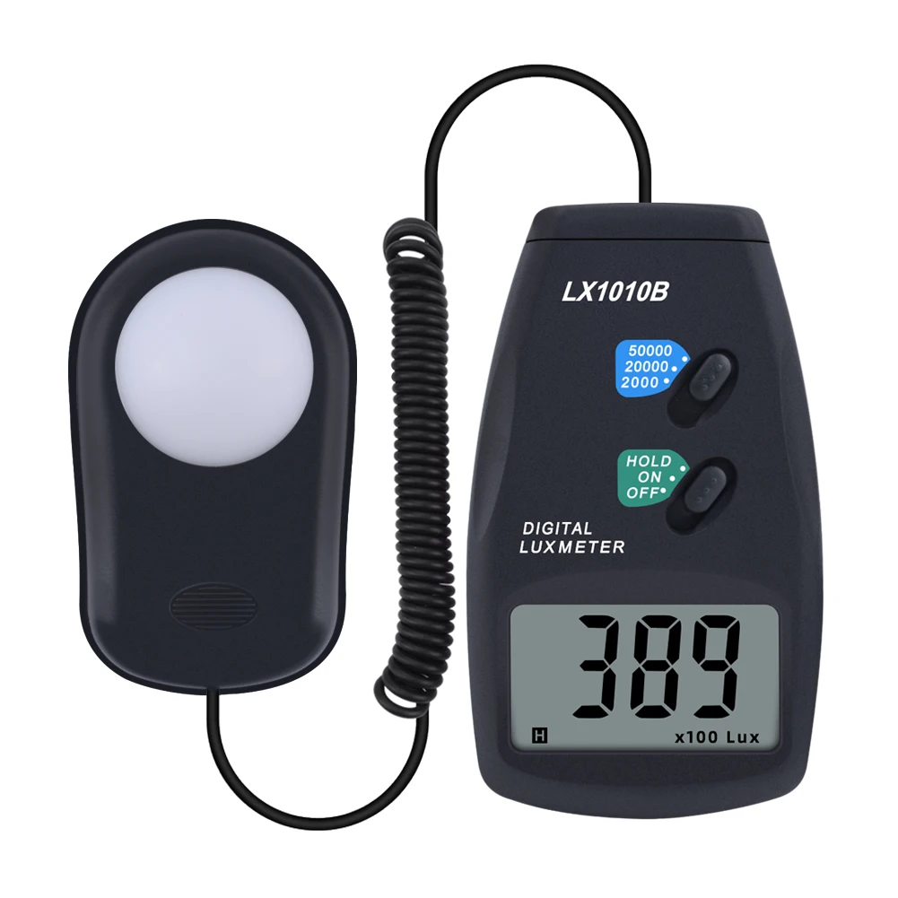 Цифровой светильник 3 диапазона LX-1010B цифровой измеритель/цифровая Освещенность метр 0-50000 Люкс фотометр с дистанционным управлением