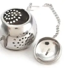 1000 шт./лот чайник Форма нержавеющая сталь лист заварочный фильтр ложка-шарик