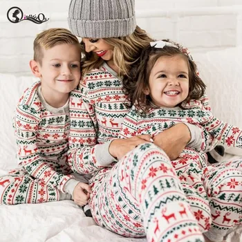 

Family Christmas Pajamas Set Warm Adult Kids Girls Boy Mommy Sleepwear Nightwear Mother Daughter Clothes Matching Family Outfits