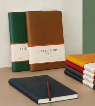 

2021 Business Leather Fashion Thick Weekly Planner Book Official Diary 208P 145mm*208mm