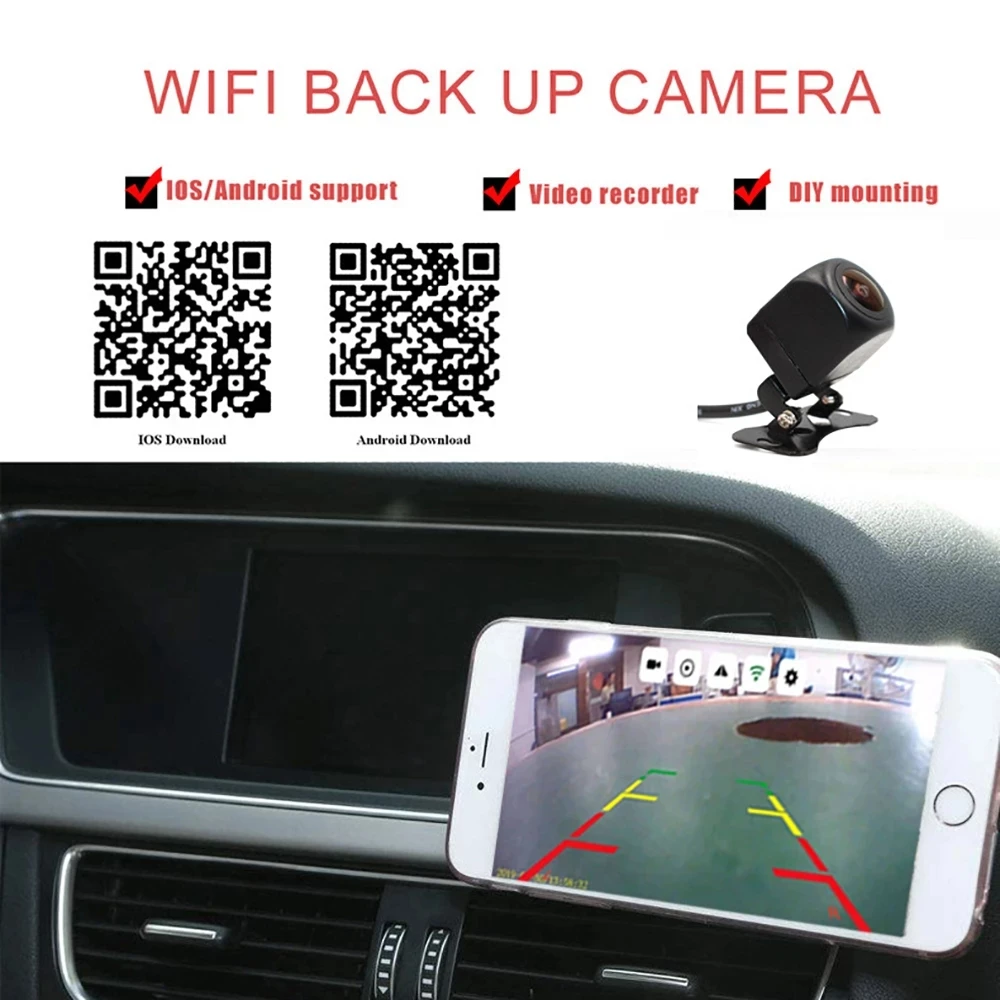  ڵ ĸ麸 ī޶ WIFI 170  WiFi  ī޶ HD Ʈ  ̴  ȵ̵ 12V ڵ
