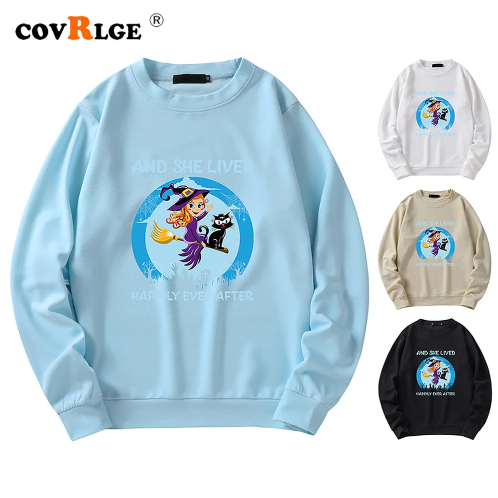 

Covrlge Men’s Hoodie Autumn Winter New New Halloween Witch Causal Personalized Men's Funny Printed Couples Sweatshirt MWW344