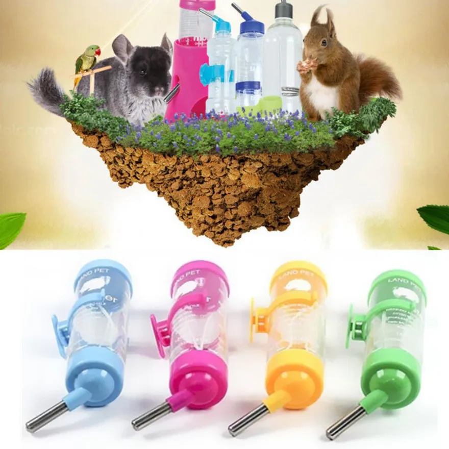 

125ML Double Steel Ball Leak-proof Design Double Fixed Pet Portable Water Cup Bottle Hamster Parrot Small Animal Chic Dispenser