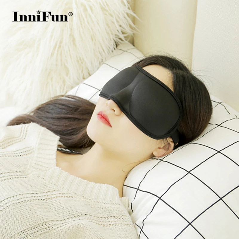 3D Sleep Mask Cotton Sleeping Eye Shading Traceless Rebound Sponge Masks Lunch Break Eyes Protection | Красота и здоровье