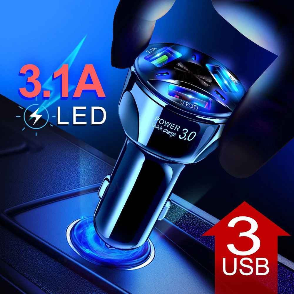 Адаптер для быстрой зарядки с 3 USB-портами iPhone iPad 2 4 iPod | Автомобили и мотоциклы