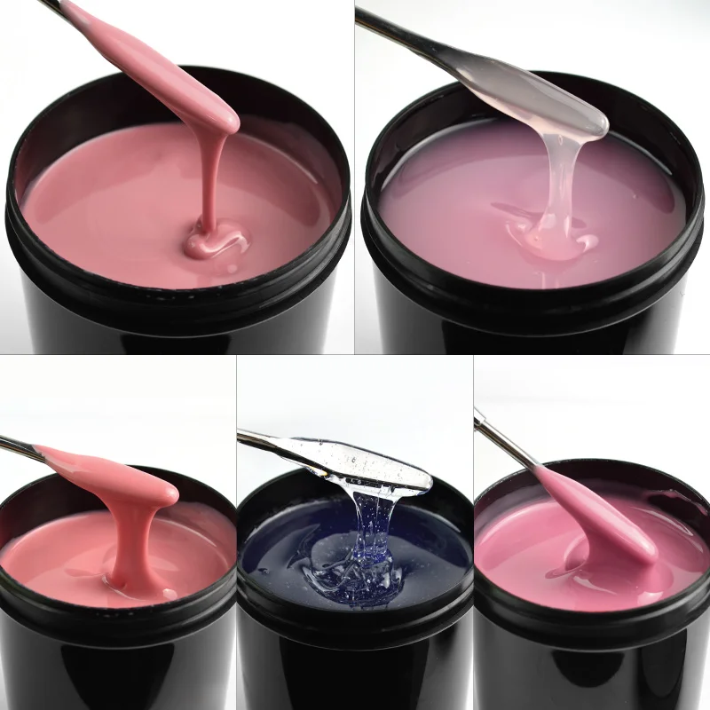 225g Venalisa Camouflage Tränken Weg Vom UV LED Gel Nail art Salon Transparent Selbst Nivellierung Abdeckung Gel Nail Builder Erweiterung klar Gel – Detail 4