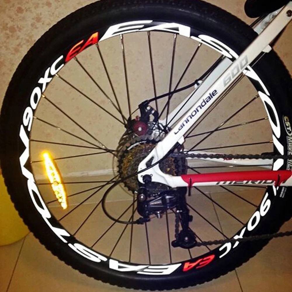 

1 Side Multicolor Bike Wheel Rims Reflective Stickers Decals Cycling Safe Protector 26/27.5inch Wheel MTB Bike Accessories