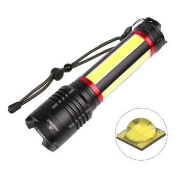 

Zoomable COB LED Flashlight Tactical Torch USB Rechargeable Lamp Outdoor Tactical Flashlight XHP LED Flashlights