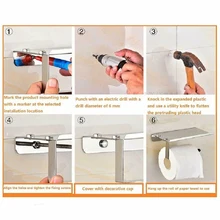 Настенный бумажный держатель для телефона, полка для хранения в ванной и винты