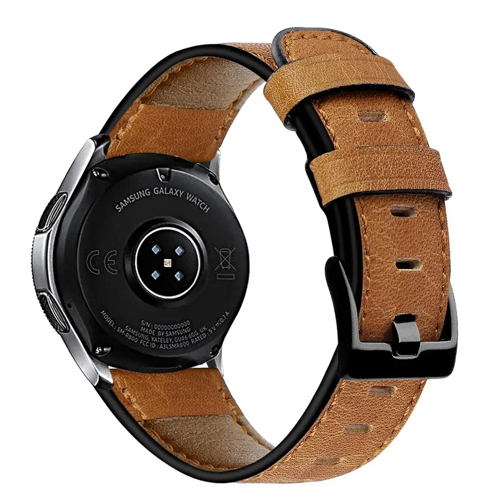 Ремешок из натуральной кожи для samsung Galaxy watch 46 мм ремешок gear S3 frontier браслет 22 часов