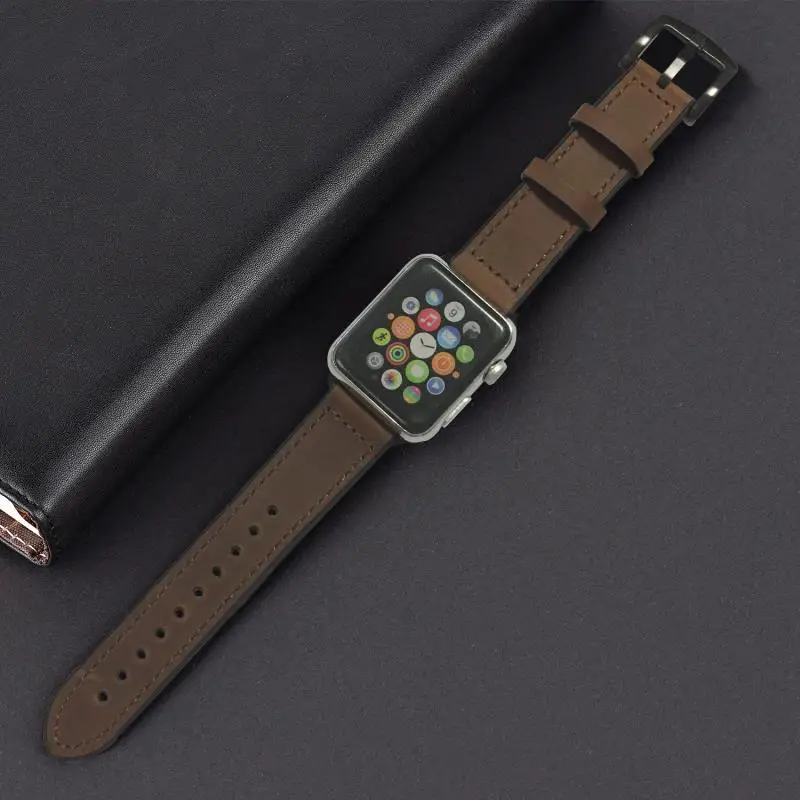 Кожаный силиконовый ремешок для Apple watch 38 мм iwatch series 5/4/3/2/1 42 40 44 наручных часов