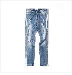 Мужские рваные джинсы обтягивающие сексуальные винтажные брюки мужские джинсовые черные джинсы-Карандаш Стретч Брюки уличная одежда серые мужские джинсы