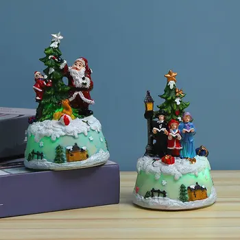 Strona główna produkty produkty produkty produkty dekoracje ścienne tanie i dobre opinie CN (pochodzenie) Christmas tree music box Resin 9*9*15cm 3 * AA batteries (not included)