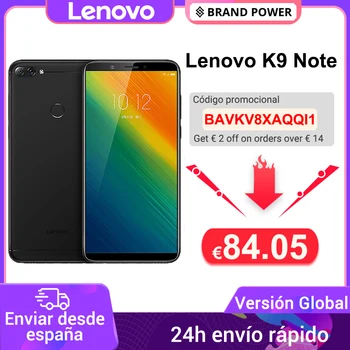 Перейти на Алиэкспресс и купить Глобальная версия Lenovo K9 Note 3GB 32GB 6-дюймовый Смартфон Snapdragon Octa Core Face ID Android 8,1 16MP камера 3760mAh аккумулятор