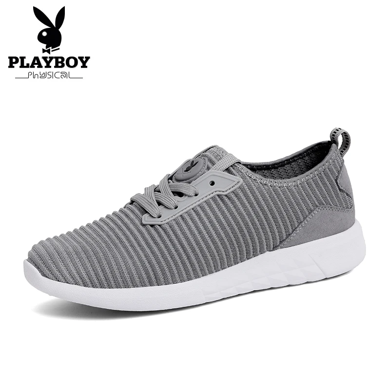 PLAYBOY/Новая мужская обувь кроссовки из мягкой сетчатой дышащей легкой плоской ткани; мужская повседневная прогулочная обувь; zapatos de mujer