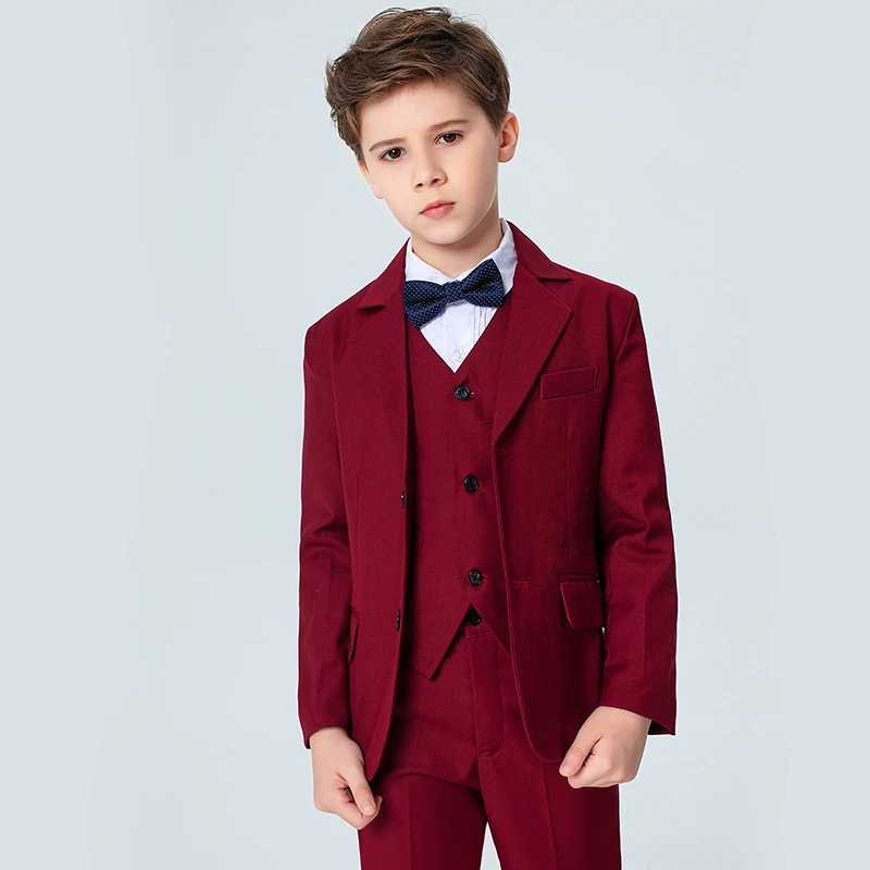 

Boys Suit For Wedding Kids Blazer Birthday Party Suit Costume Enfant Garcon Mariage Jogging Garcon Boys British style Tuxedo
